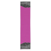 LILA BLACK MARBLE AGATE Table Runner Kurzer Tischläufer (Vorderseite)