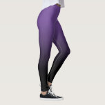 Lila Black Ombre Leggings<br><div class="desc">Ein einfaches Farbmuster,  Farbverlauf von lila bis schwarz.</div>