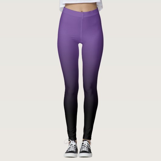 Lila Black Ombre Leggings (Vorderseite)