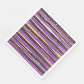 LILA BLACK ORANGE HALLOWEEN STREIFEN SERVIETTE (Ecke)