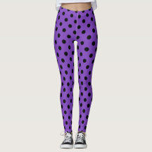 Lila Black Polka Dot