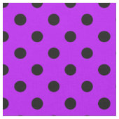 Lila Black Polka Dots Textile Stoff (Nahaufnahme)
