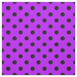Lila Black Polka Dots Textile Stoff