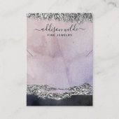 Lila Black Silver Modern Juwelier Display Card Visitenkarte (Vorderseite)