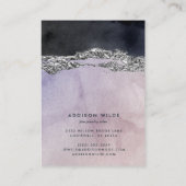 Lila Black Silver Modern Juwelier Display Card Visitenkarte (Rückseite)