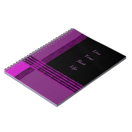 Lila-Black-Spiral-Notebook Notizblock