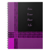 Lila-Black-Spiral-Notebook Notizblock (Vorderseite)