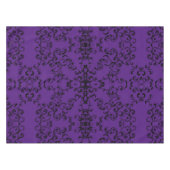 Lila Black Swirl Gothic Wedding Tischdecke (Vorderseite (Horizontal))