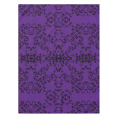 Lila Black Swirl Gothic Wedding Tischdecke (Vorderseite)