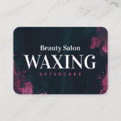 Lila Black Waxing Aftercare Card Visitenkarte (Vorderseite)