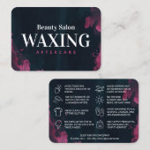 Lila Black Waxing Aftercare Card Visitenkarte (Vorne/Hinten)