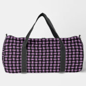 Lila Black Weave Muster Duffel Bag Duffle Bag (Vorderseite)