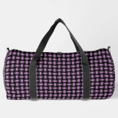 Lila Black Weave Muster Duffel Bag Duffle Bag (Rückseite)
