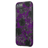 Lila Black Wedding Gothic-Rose Case-Mate iPhone Hülle (Rückseite Links)