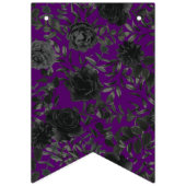 Lila Black Wedding Gothic-Rose Wimpelkette (Dritte Fahne)