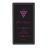 Lila Black Wine Label (Vorne)