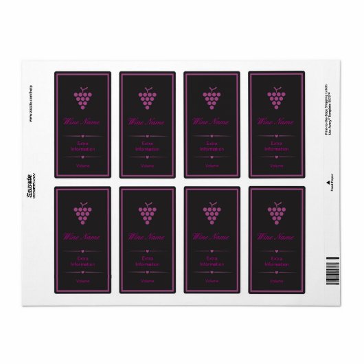 Lila Black Wine Label (Vorne)