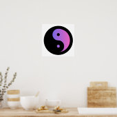 Lila-Black Ying Yang Poster Paper (Matte) (Küche)