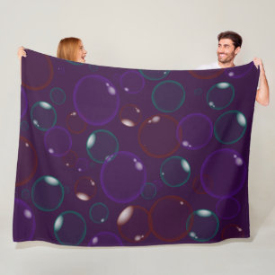 Lila Bläschen Blanketöne Farbige Seifenblasen Fleecedecke