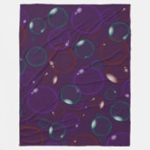 Lila Bläschen Blanketöne Farbige Seifenblasen Fleecedecke (Vorderseite)