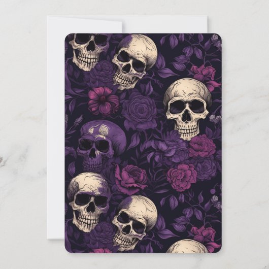 Lila Bläschen Erwachsenes Halloween-Party Einladung (Rückseite)