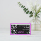 Lila Blasen, die Service-Geschäfts-Karten säubern Visitenkarte (Stehend Vorderseite)