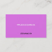 Lila Blasen, die Service-Geschäfts-Karten säubern Visitenkarte (Rückseite)