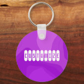 Lila Blasen-Kaugummi - Vorlage Schlüsselanhänger (Vorderseite)