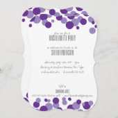 Lila Blasen-Party Einladungen (Vorne/Hinten)