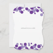 Lila Blasen-Party Einladungen (Rückseite)