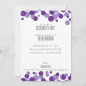 Lila Blasen Party Einladungen (Vorderseite)