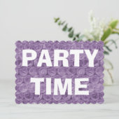 Lila Blasenverpackung Geburtstagsfeier Einladung (Stehend Vorderseite)