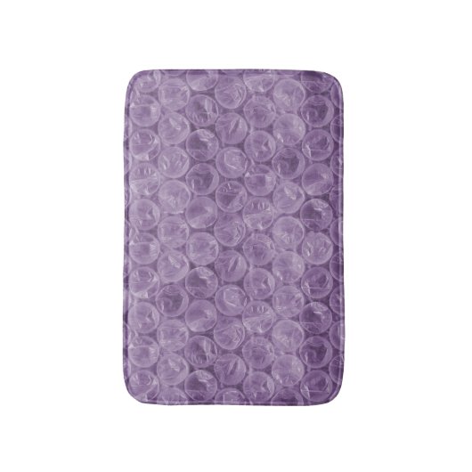 Lila Blasenverpackungsmuster Badematte (Vorderseite Vertikal)