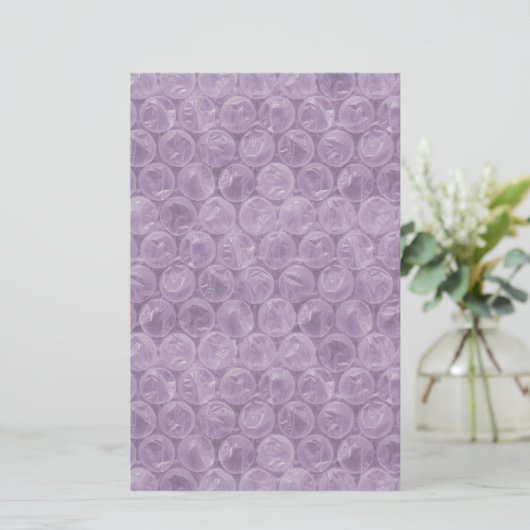Lila Blasenverpackungsmuster Briefpapier (Stehend Vorderseite)