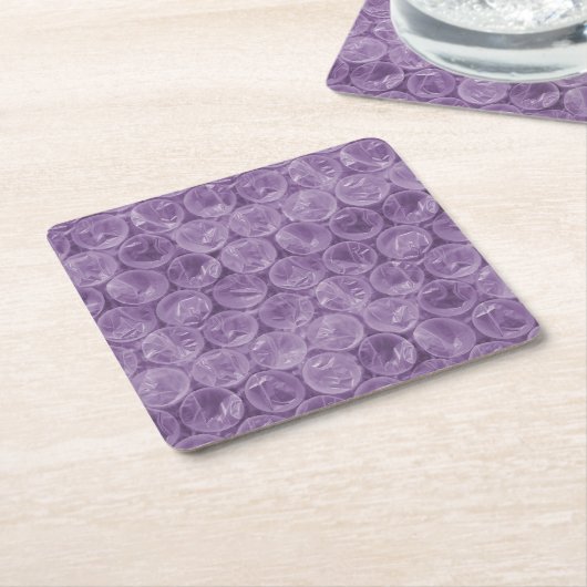 Lila Blasenverpackungsmuster Rechteckiger Pappuntersetzer (angewinkelt)
