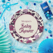 Lila BläserBaby-Dusche Pappteller (Party)