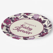 Lila BläserBaby-Dusche Pappteller (Schrägansicht)