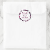 Lila BläserBaby-Dusche Runder Aufkleber (Tasche)