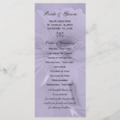 Lila, blasses Daisy-Hochzeitsprogramm Programm (Vorderseite)