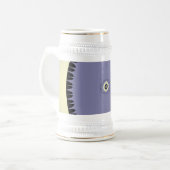 Lila Blatt Bierglas (Vorderseite Links)