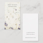 Lila Blatt mit Handarbeit Visitenkarte (Vorne/Hinten)