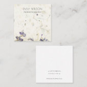 Lila Blatt mit Handgebastelten Quadratische Visitenkarte (Vorne/Hinten)