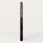 lila Blätter auf schwarz Case-Mate iPhone Hülle (Hinten/Links)