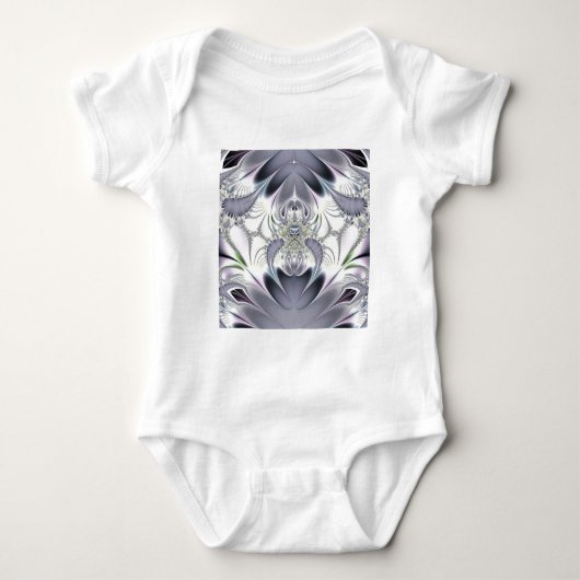 Lila Blätter Baby Strampler (Vorderseite)