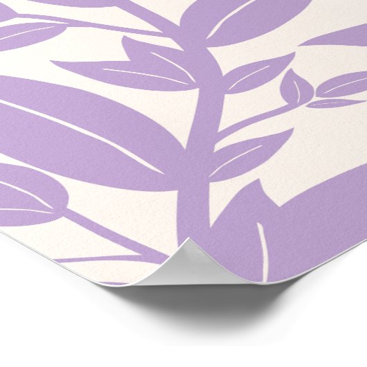 Lila Blätter Botanisch Poster (Ecke)
