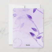 Lila Blätter Flat Holiday Fotokarte Feiertagskarte (Rückseite)