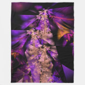 Lila Blätter Fleecedecke (Vorderseite)