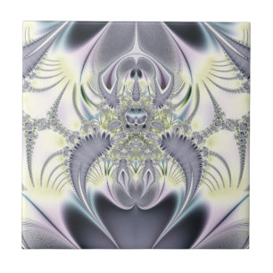 Lila Blätter Fliese