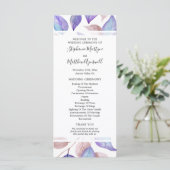Lila Blätter Foliage Hochzeit Programm (Stehend Vorderseite)