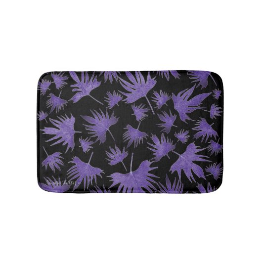Lila Blätter für den Kanarischen Weinbau Badematte (Vorderseite)